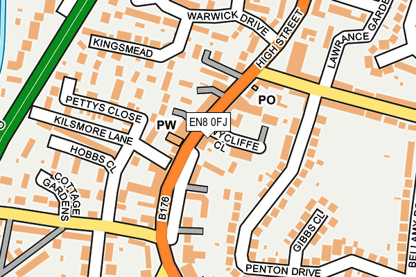 EN8 0FJ map - OS OpenMap – Local (Ordnance Survey)