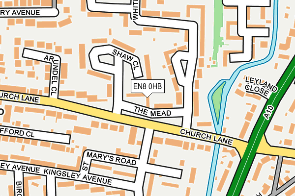 EN8 0HB map - OS OpenMap – Local (Ordnance Survey)