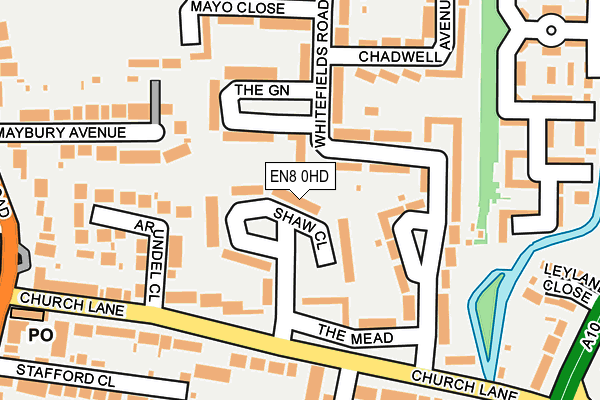 EN8 0HD map - OS OpenMap – Local (Ordnance Survey)