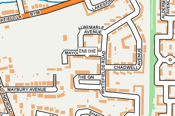 EN8 0HE map - OS OpenMap – Local (Ordnance Survey)