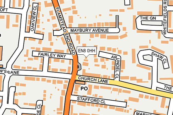 EN8 0HH map - OS OpenMap – Local (Ordnance Survey)