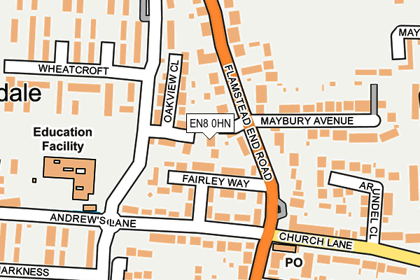 EN8 0HN map - OS OpenMap – Local (Ordnance Survey)