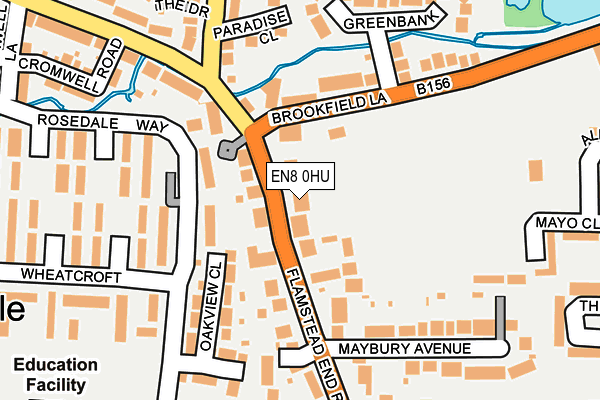 EN8 0HU map - OS OpenMap – Local (Ordnance Survey)