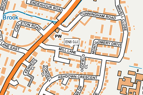 EN8 0JJ map - OS OpenMap – Local (Ordnance Survey)