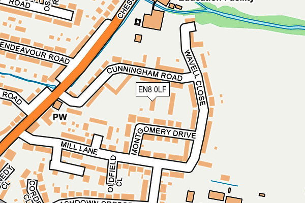 EN8 0LF map - OS OpenMap – Local (Ordnance Survey)