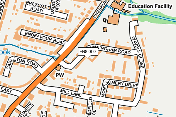 EN8 0LG map - OS OpenMap – Local (Ordnance Survey)