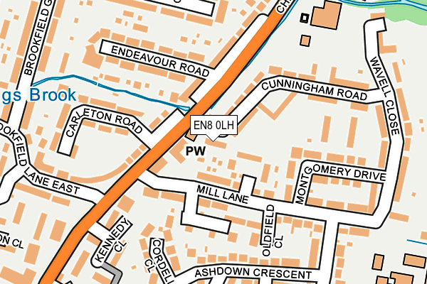 EN8 0LH map - OS OpenMap – Local (Ordnance Survey)