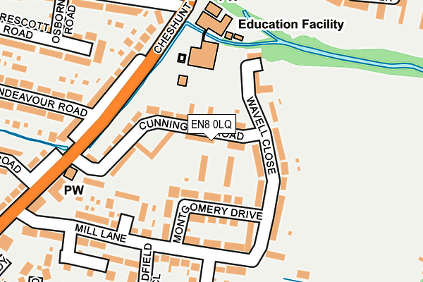 EN8 0LQ map - OS OpenMap – Local (Ordnance Survey)