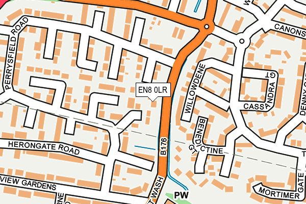 EN8 0LR map - OS OpenMap – Local (Ordnance Survey)