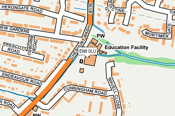 EN8 0LU map - OS OpenMap – Local (Ordnance Survey)