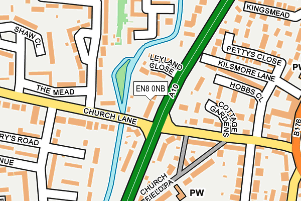 EN8 0NB map - OS OpenMap – Local (Ordnance Survey)