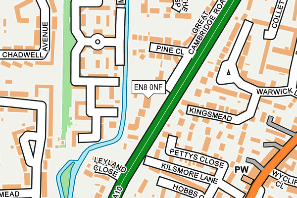 EN8 0NF map - OS OpenMap – Local (Ordnance Survey)