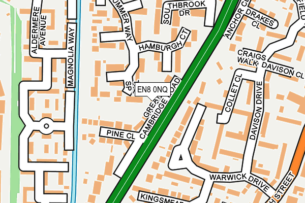 EN8 0NQ map - OS OpenMap – Local (Ordnance Survey)