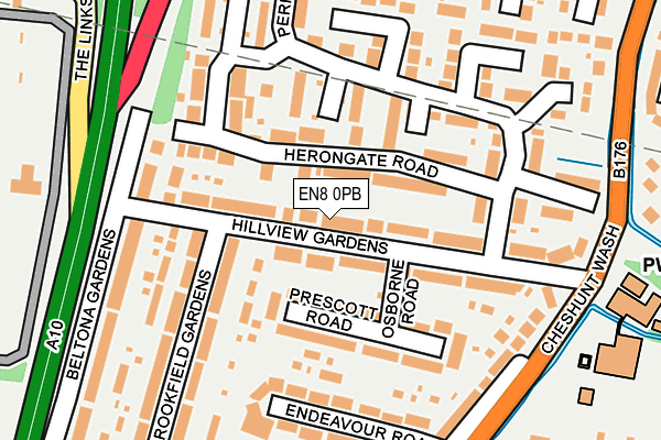 EN8 0PB map - OS OpenMap – Local (Ordnance Survey)