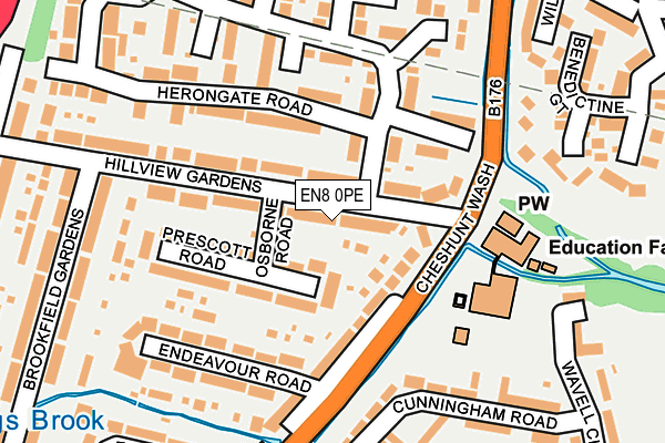 EN8 0PE map - OS OpenMap – Local (Ordnance Survey)