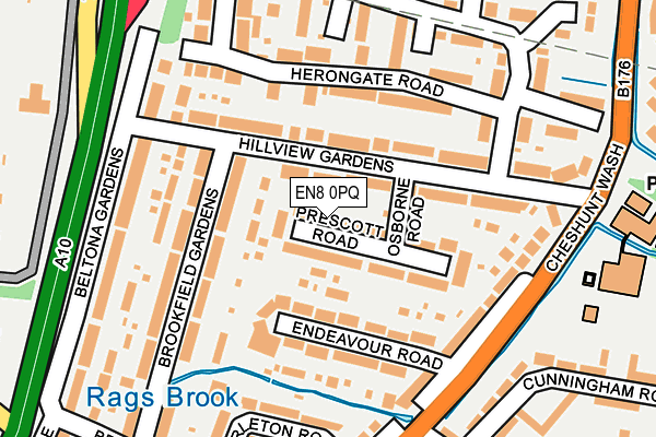 EN8 0PQ map - OS OpenMap – Local (Ordnance Survey)