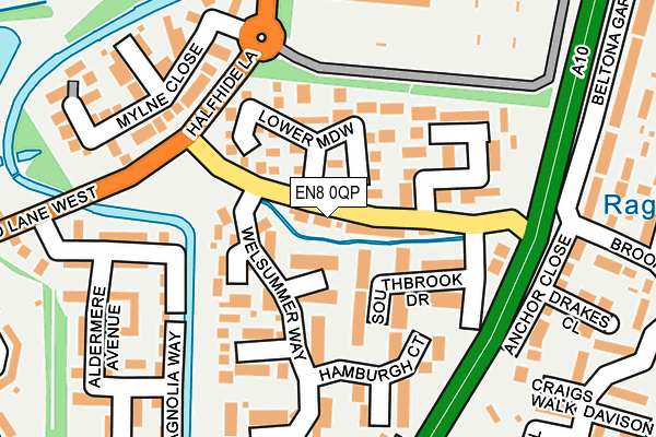 EN8 0QP map - OS OpenMap – Local (Ordnance Survey)