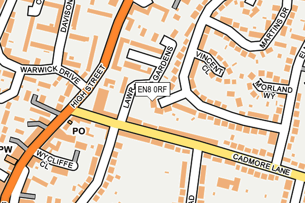 EN8 0RF map - OS OpenMap – Local (Ordnance Survey)