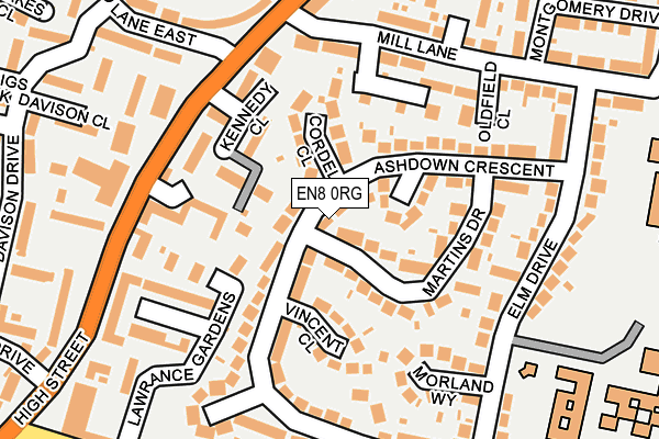 EN8 0RG map - OS OpenMap – Local (Ordnance Survey)