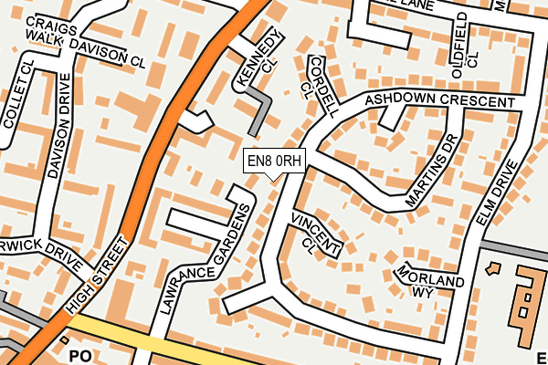 EN8 0RH map - OS OpenMap – Local (Ordnance Survey)