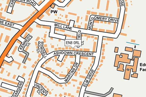 EN8 0RL map - OS OpenMap – Local (Ordnance Survey)