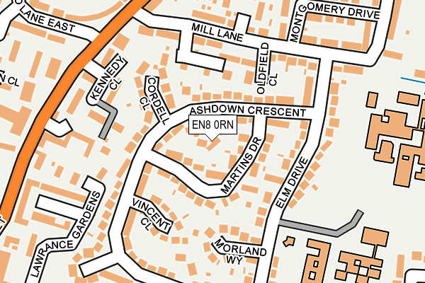 EN8 0RN map - OS OpenMap – Local (Ordnance Survey)