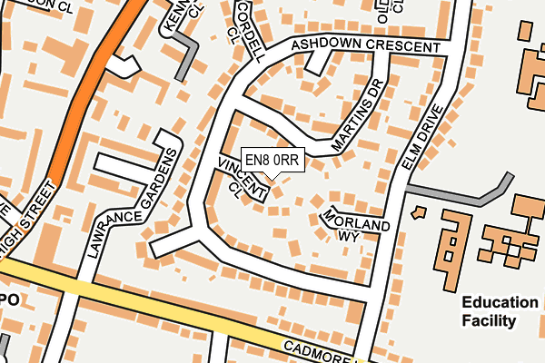 EN8 0RR map - OS OpenMap – Local (Ordnance Survey)