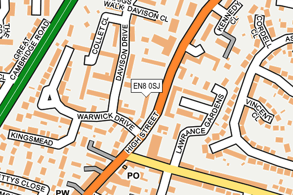 EN8 0SJ map - OS OpenMap – Local (Ordnance Survey)