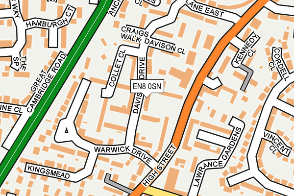 EN8 0SN map - OS OpenMap – Local (Ordnance Survey)