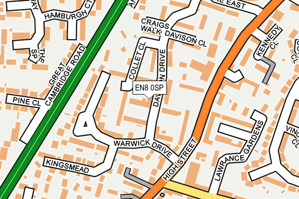 EN8 0SP map - OS OpenMap – Local (Ordnance Survey)