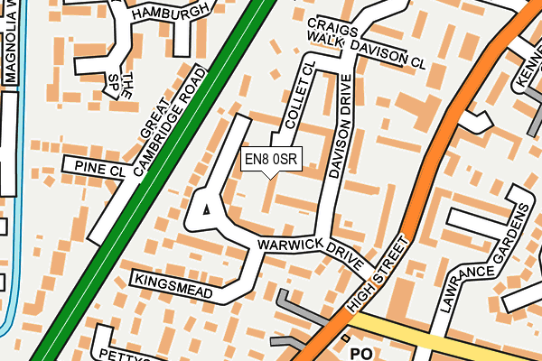 EN8 0SR map - OS OpenMap – Local (Ordnance Survey)