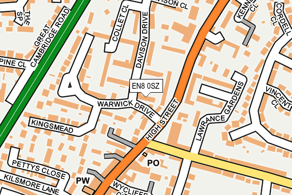 EN8 0SZ map - OS OpenMap – Local (Ordnance Survey)