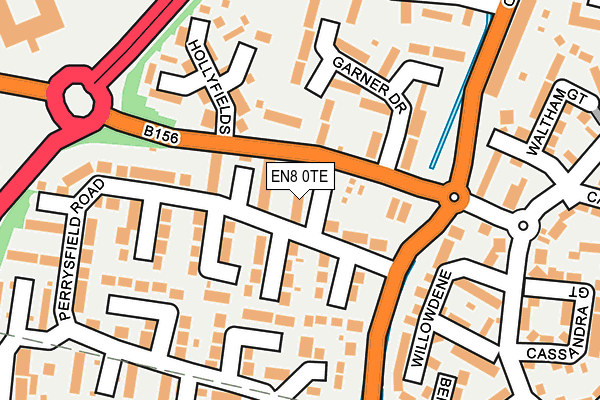 EN8 0TE map - OS OpenMap – Local (Ordnance Survey)