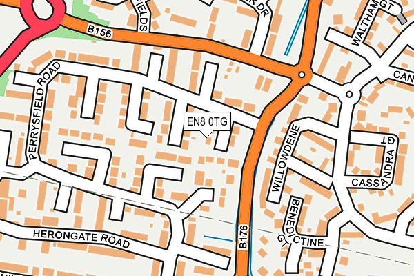 EN8 0TG map - OS OpenMap – Local (Ordnance Survey)