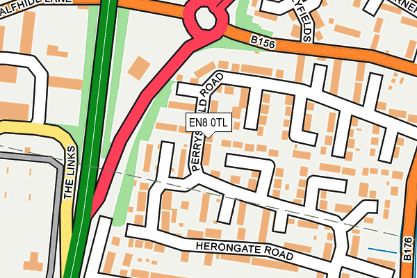 EN8 0TL map - OS OpenMap – Local (Ordnance Survey)