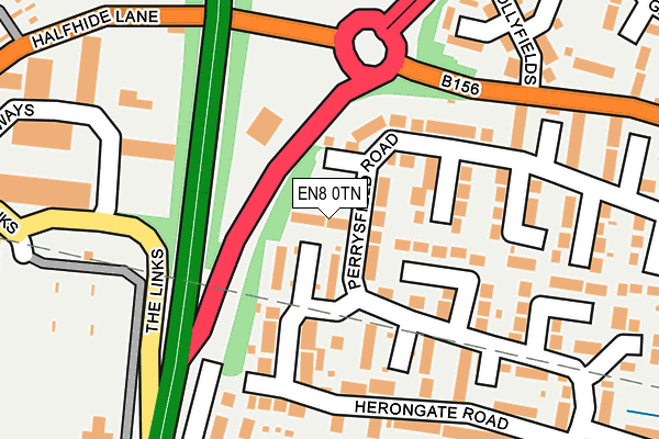 EN8 0TN map - OS OpenMap – Local (Ordnance Survey)