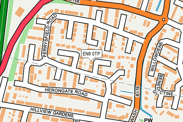 EN8 0TP map - OS OpenMap – Local (Ordnance Survey)