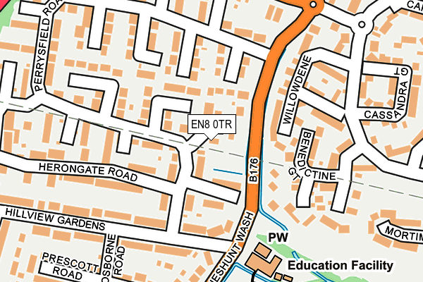 EN8 0TR map - OS OpenMap – Local (Ordnance Survey)