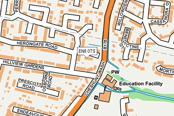 EN8 0TS map - OS OpenMap – Local (Ordnance Survey)