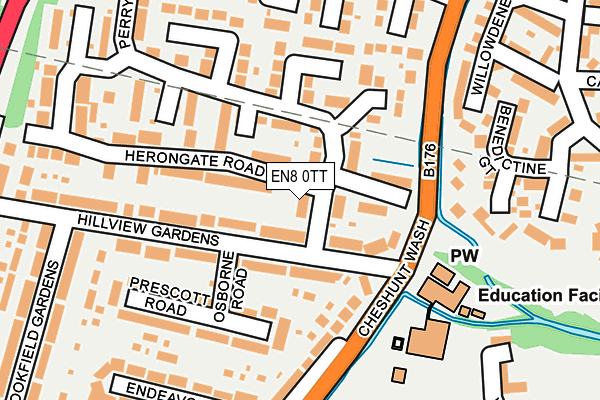 EN8 0TT map - OS OpenMap – Local (Ordnance Survey)