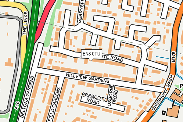 EN8 0TU map - OS OpenMap – Local (Ordnance Survey)