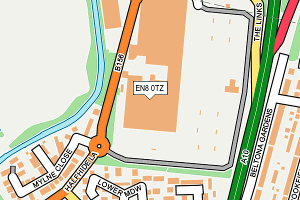 EN8 0TZ map - OS OpenMap – Local (Ordnance Survey)