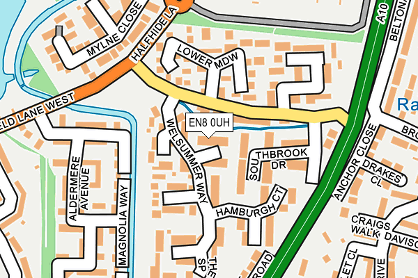 EN8 0UH map - OS OpenMap – Local (Ordnance Survey)