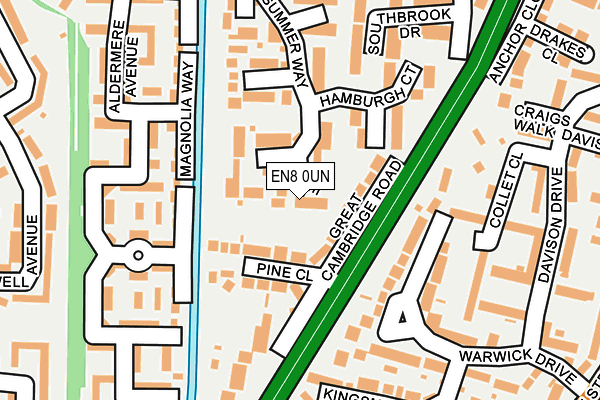 EN8 0UN map - OS OpenMap – Local (Ordnance Survey)