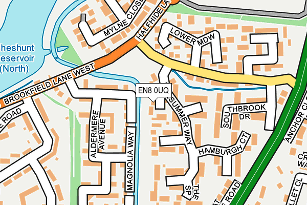 EN8 0UQ map - OS OpenMap – Local (Ordnance Survey)