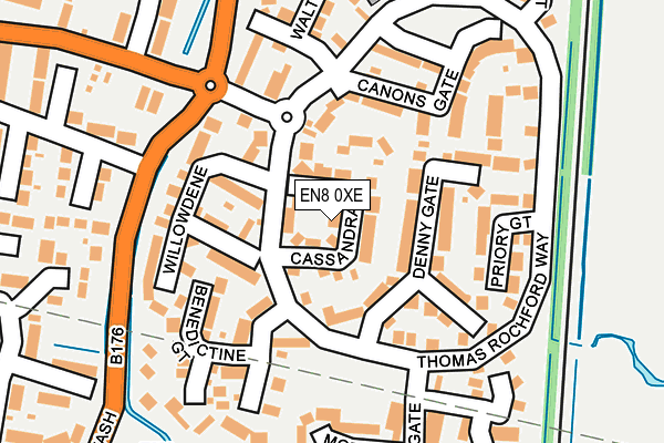 EN8 0XE map - OS OpenMap – Local (Ordnance Survey)