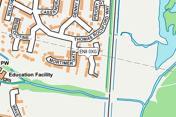 EN8 0XG map - OS OpenMap – Local (Ordnance Survey)