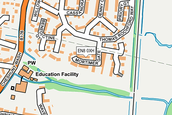 EN8 0XH map - OS OpenMap – Local (Ordnance Survey)