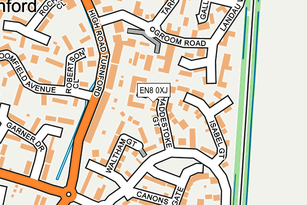 EN8 0XJ map - OS OpenMap – Local (Ordnance Survey)