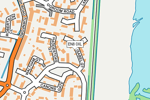 EN8 0XL map - OS OpenMap – Local (Ordnance Survey)